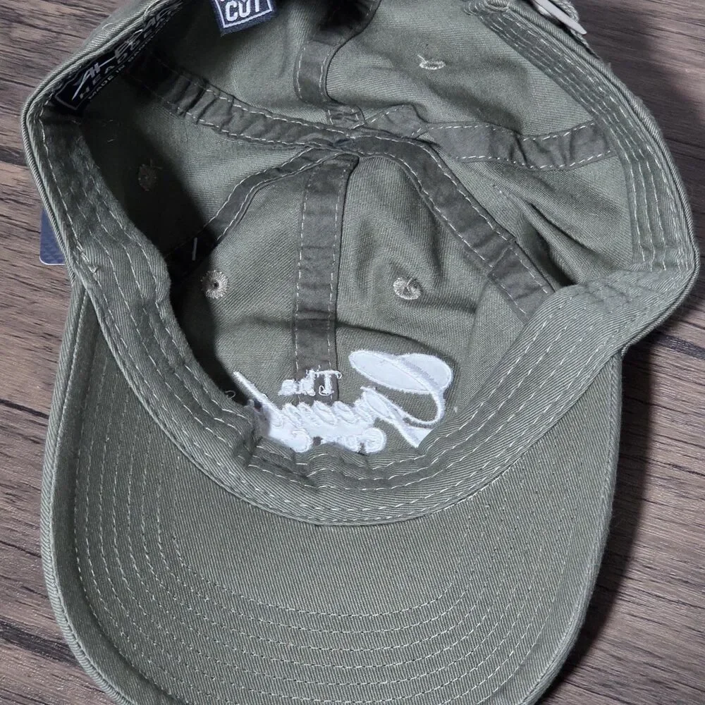 NWT Ahead The Greenbrier Gun Club Golf Hat Cap Olive Green Adjustable Cotton